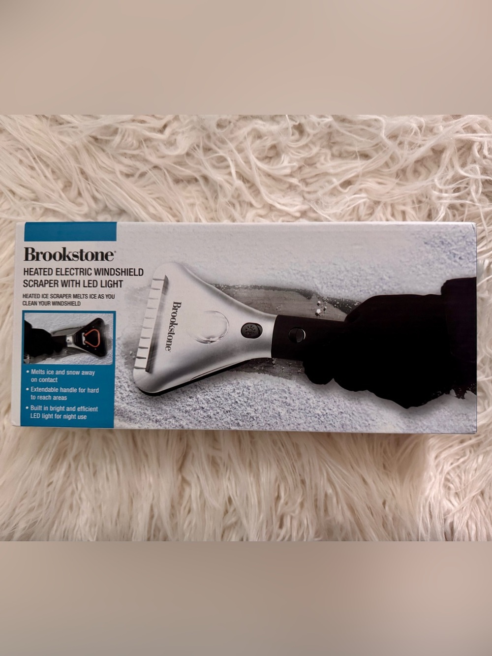 🍓6/$15🍓 NWT Brookstone Heated Car Ice/Snow Scraper
